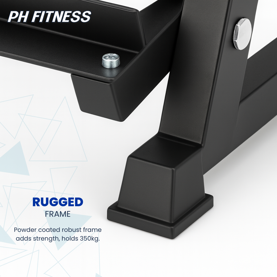 Hantelständer – 3-stöckiges professionelles Design 2,5 kg–25 kg oder 2 kg–20 kg