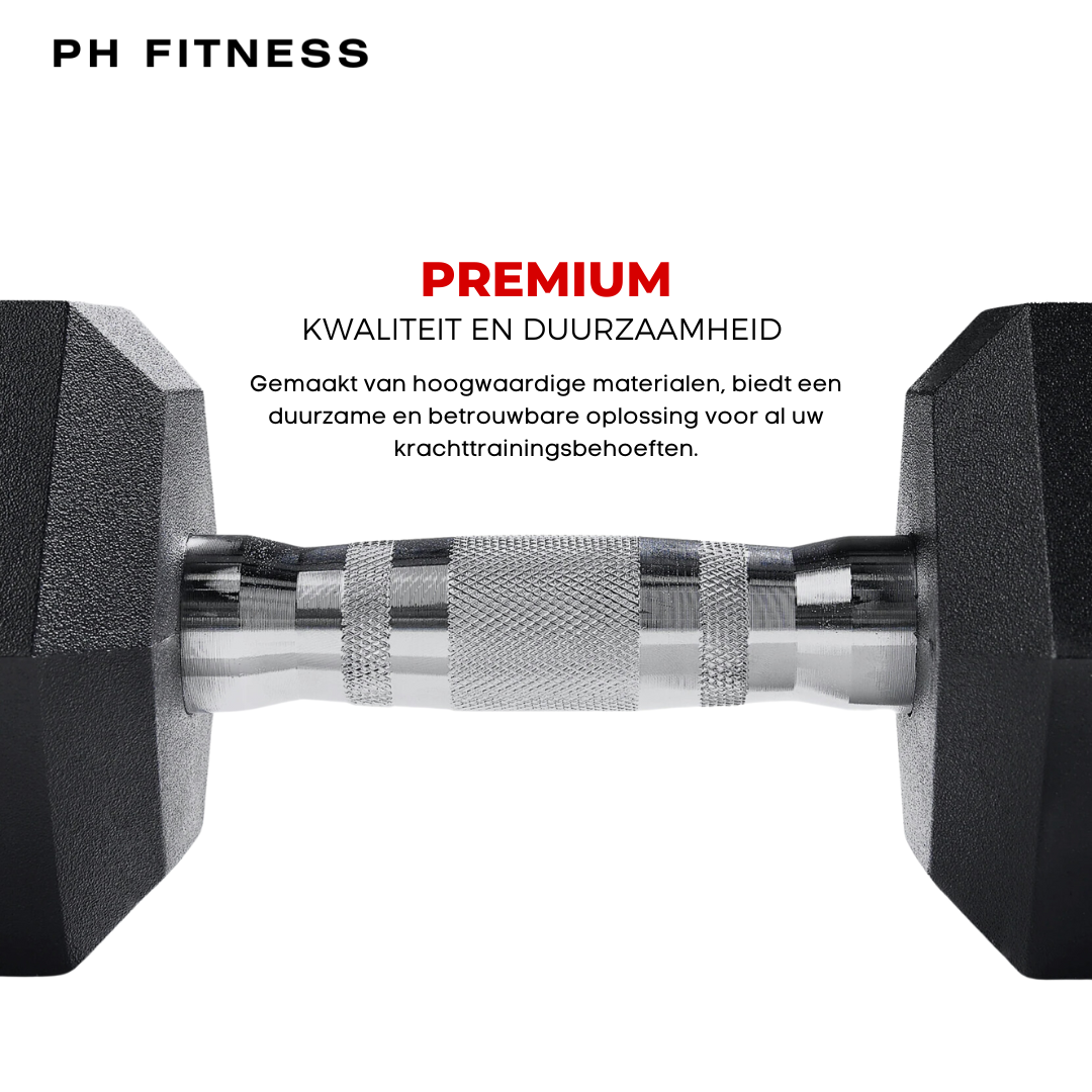 PH Fitness Hex Dumbbell Set 1 – 10 KG | Losse Set · Met Torenrek · Met Luxe Designrek