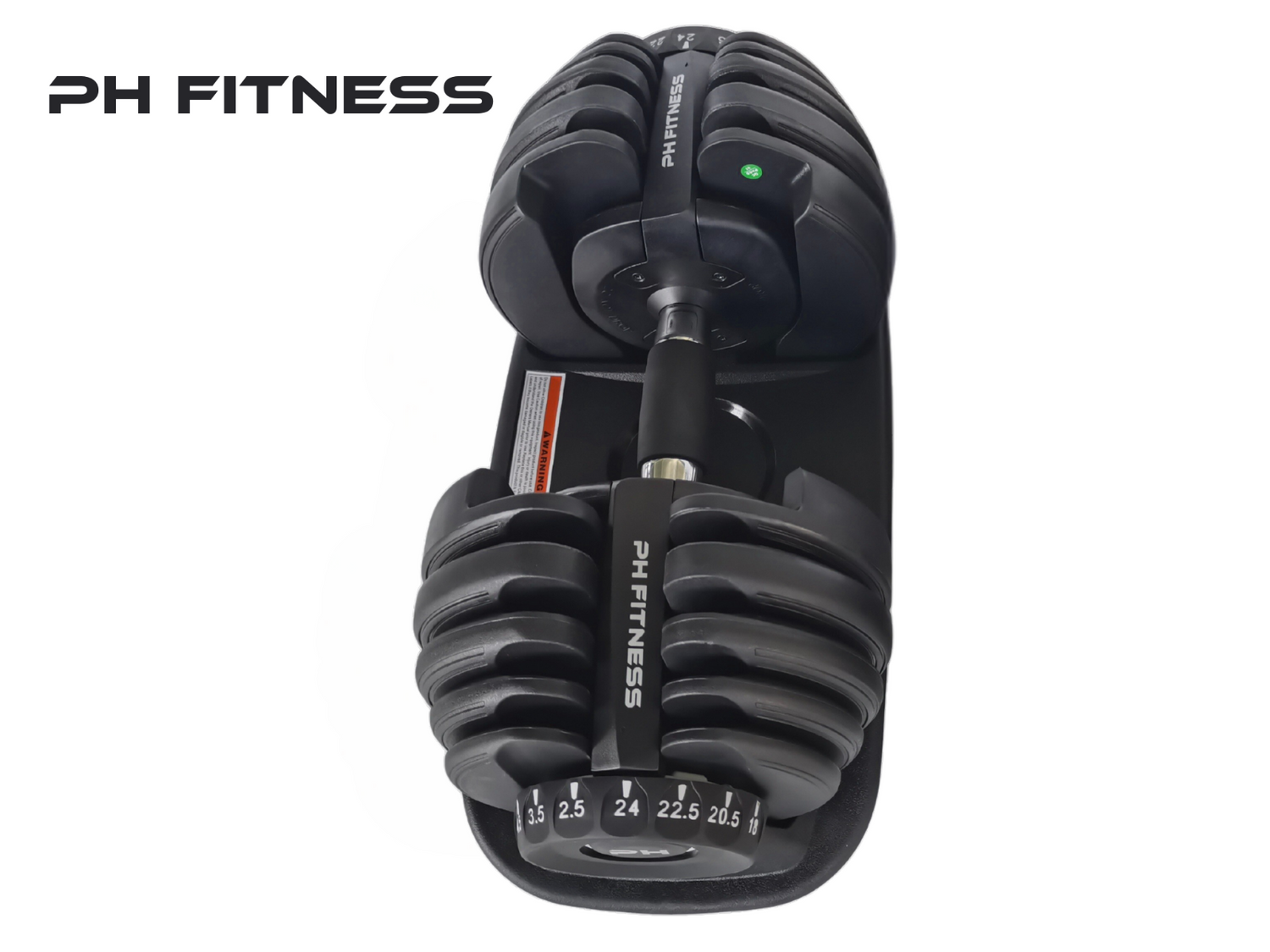 PH Fitness Manubrio Regolabile fino a 24KG | 1 Pezzo | Peso Regolabile | Manubri