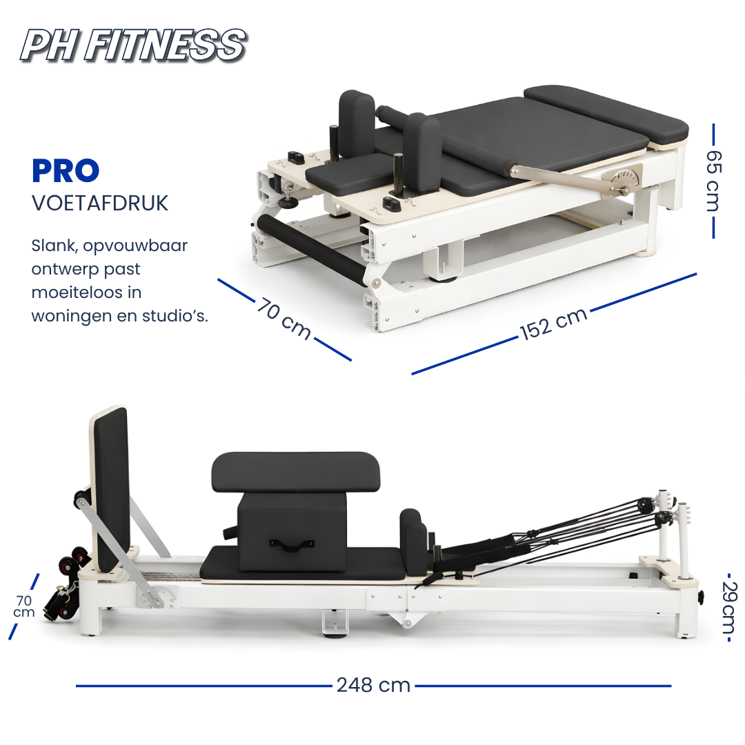 PRO hliníkový Pilates Reformer - skládací edice