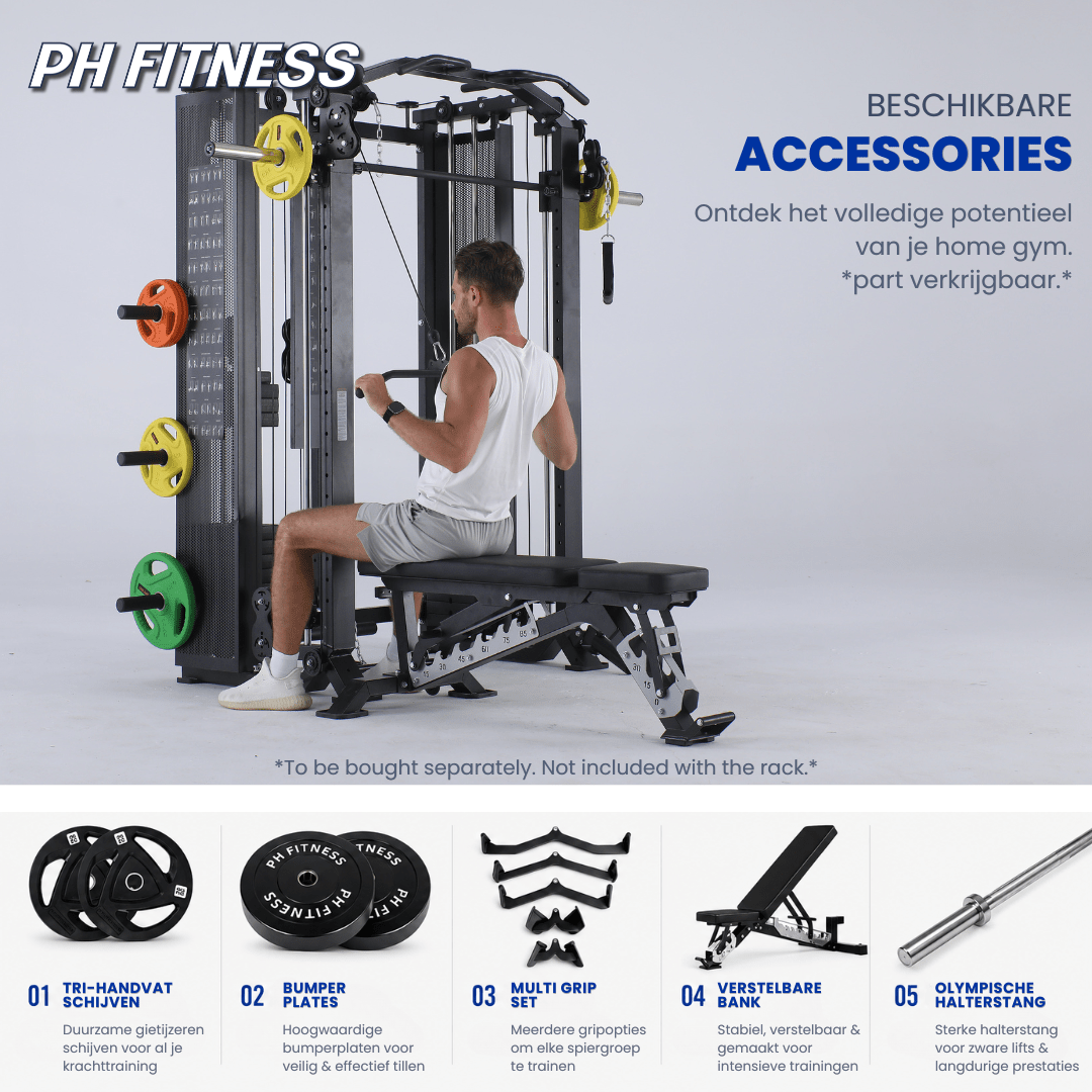 Apex Pro Rack met Jammer Arms - 160 KG Weight Stack - Physical Sports Group B.V.