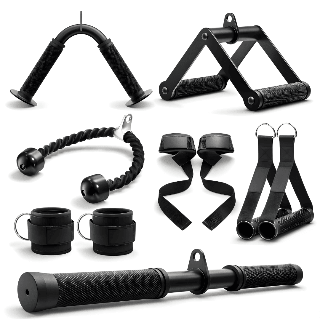 Kabel Accessoire Set 7 - Delig – Complete Cable Attachment Kit voor Home Gym, Krachttraining, Lat Pulldown, Triceps & Full Body Training - PH Fitness