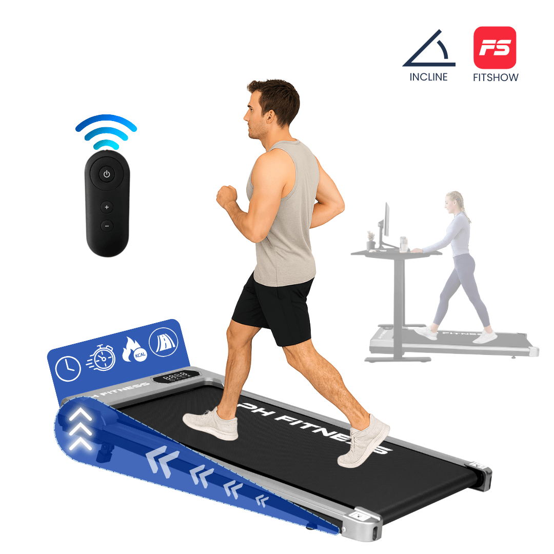 Loopband – 8 km/u – Incline & Handmatige Helling – Opvouwbaar / Inklapbaar – SF1S – Verkrijgbaar in 3 kleuren - PH Fitness
