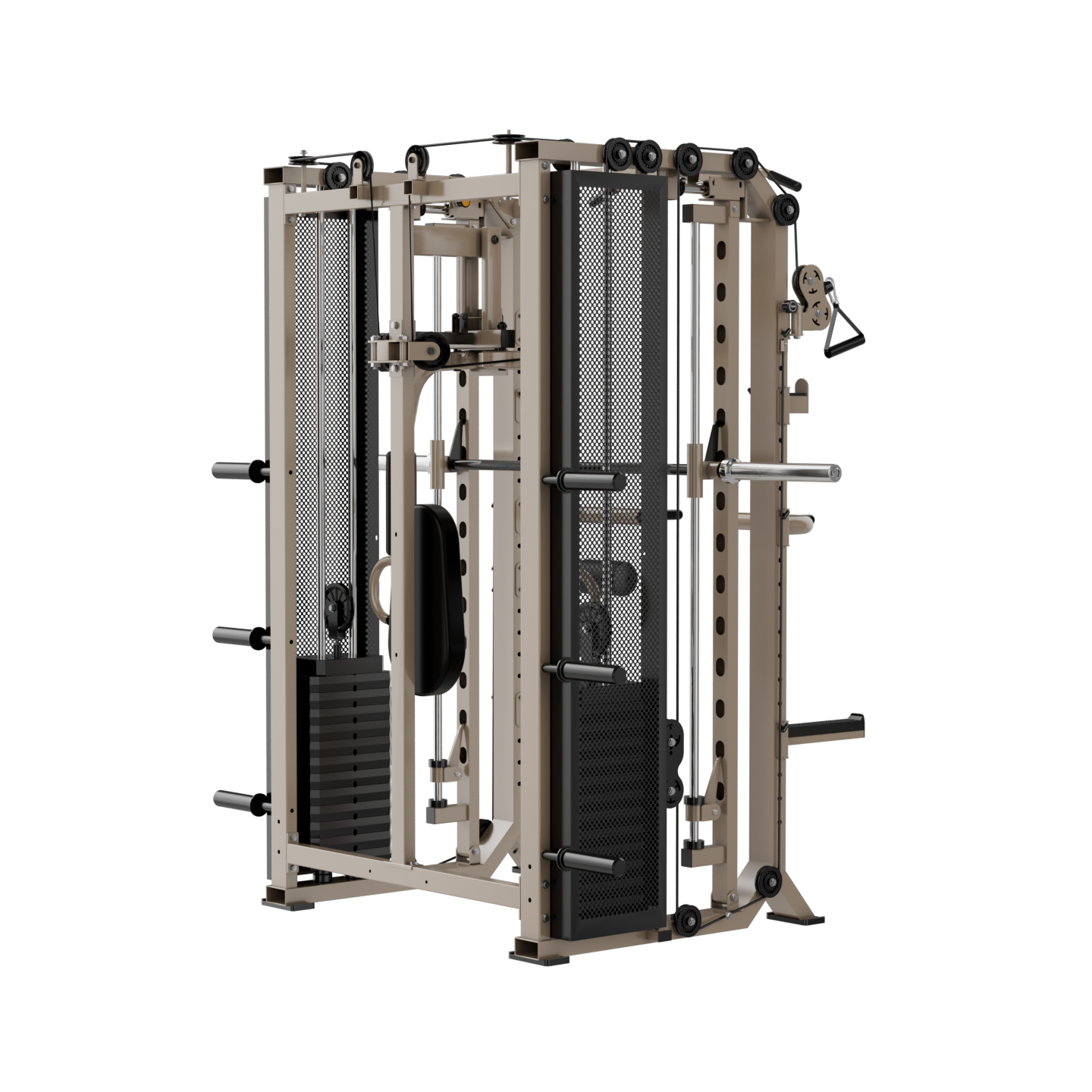 FUSION X Pro Rack – Verstelbare Smith Bar, Pec deck & Dual 80 kg Weight Stack