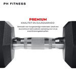 PH Fitness Hex Dumbbell Set 1 – 10 KG | Losse Set · Met Torenrek · Met Luxe Designrek - PH Fitness