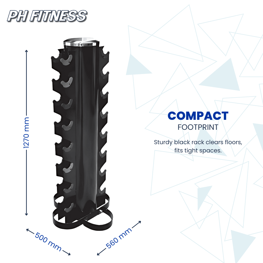 PH Fitness Hex Dumbbell Set 1 – 10 KG | Losse Set · Met Torenrek · Met Luxe Designrek - PH Fitness