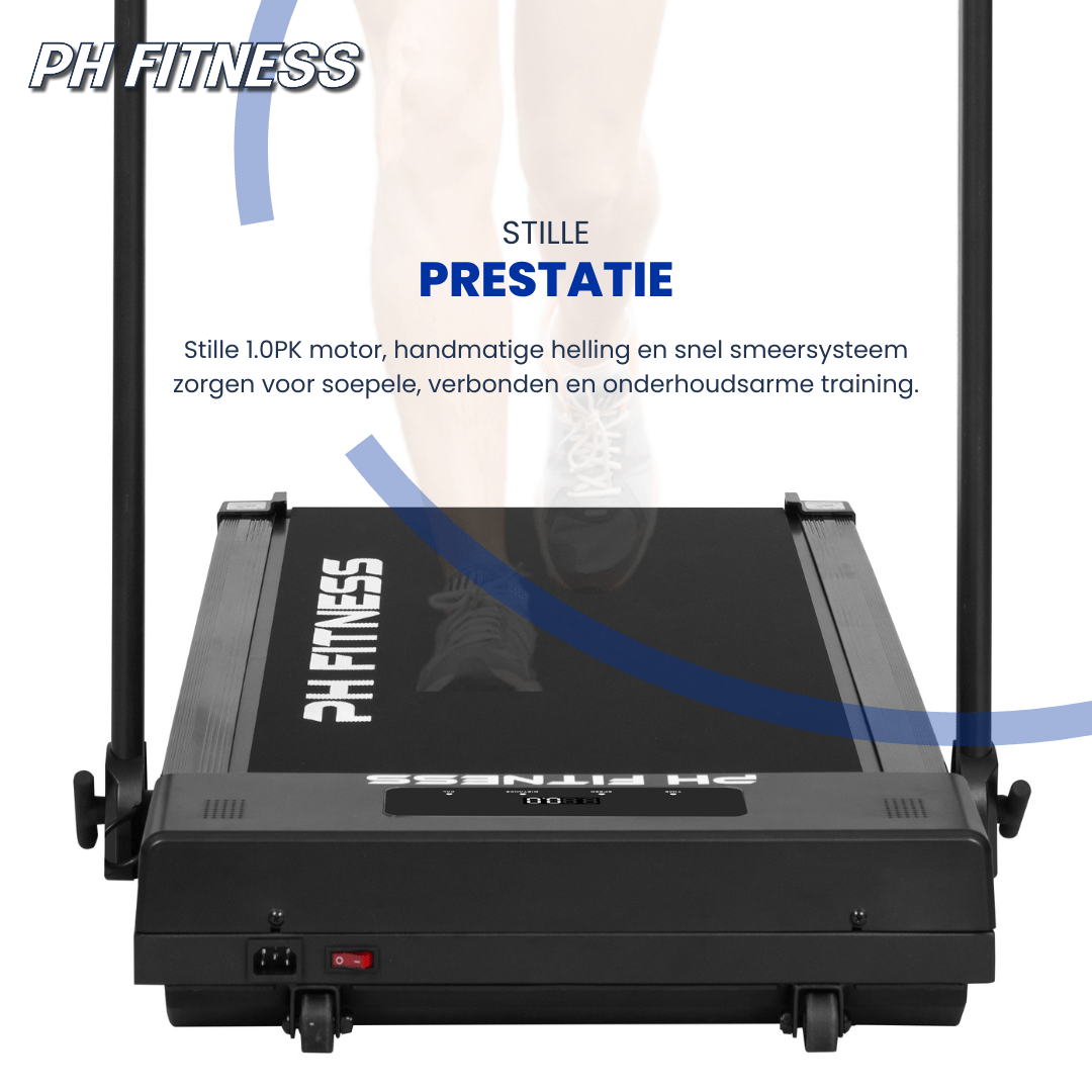 PH Fitness Loopband – Incline & Handmatige Helling – Opvouwbaar / Inklapbaar – CR - A1F - 3 – Black / Zwart - PH Fitness