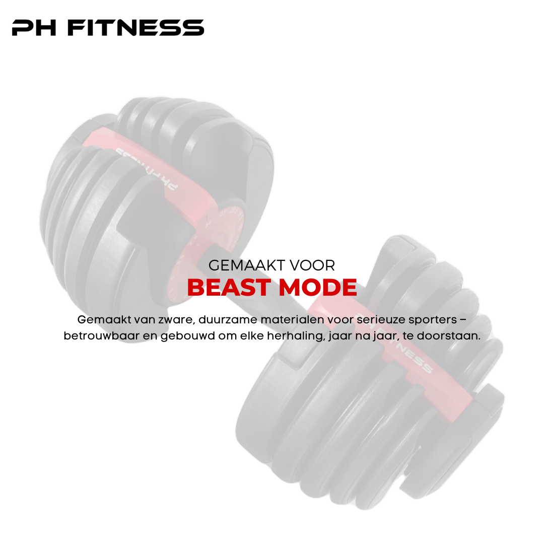 Premium Verstelbare Dumbbells 24KG [2 STUKS] - PH Fitness