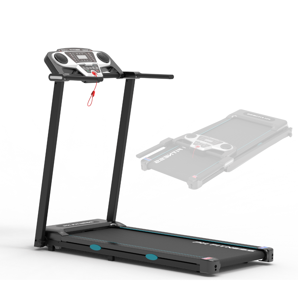 TR - 800 Opvouwbare Loopband – 1.5HP, 12km/u, Bluetooth App, 130kg Draagvermogen, 12 Programma’s - PH Fitness