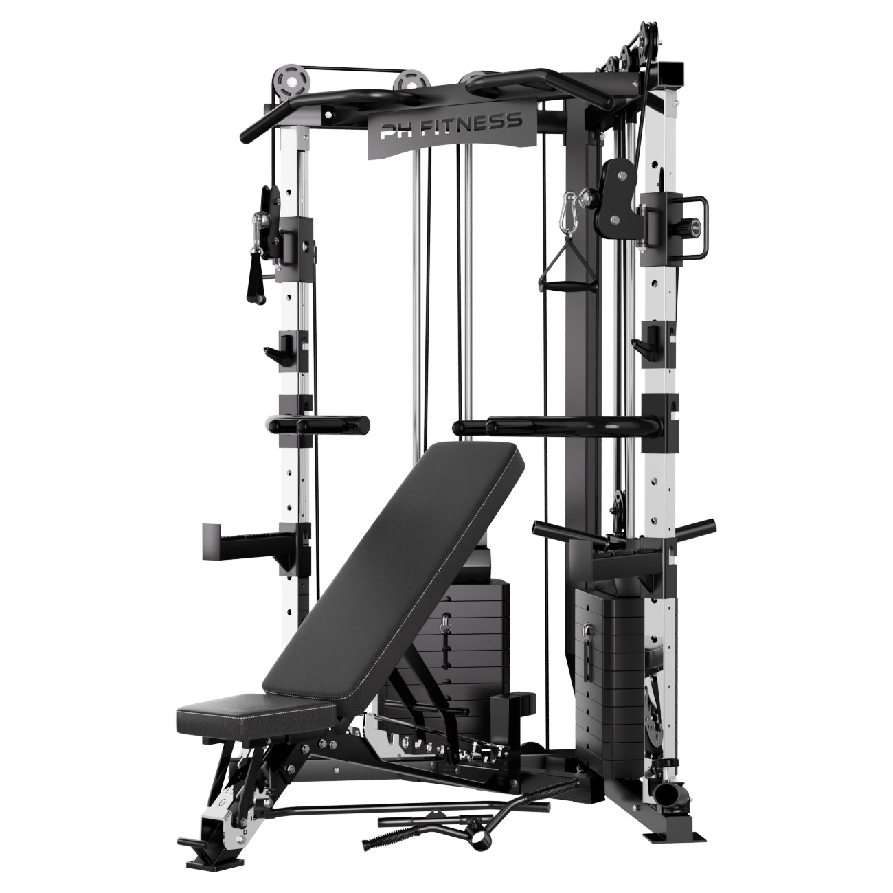 V - Frame Cable Crossover – Dubbele Pulley Krachtstation met 160KG Gewichtstapels - PH Fitness