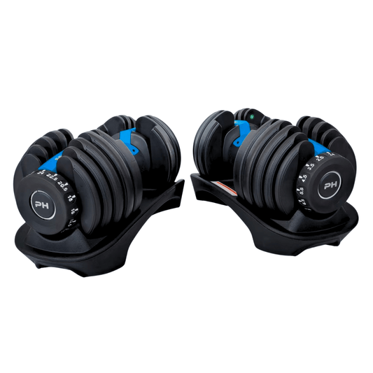 Verstelbare Dumbbells Set 24KG - Blauw - PH Fitness