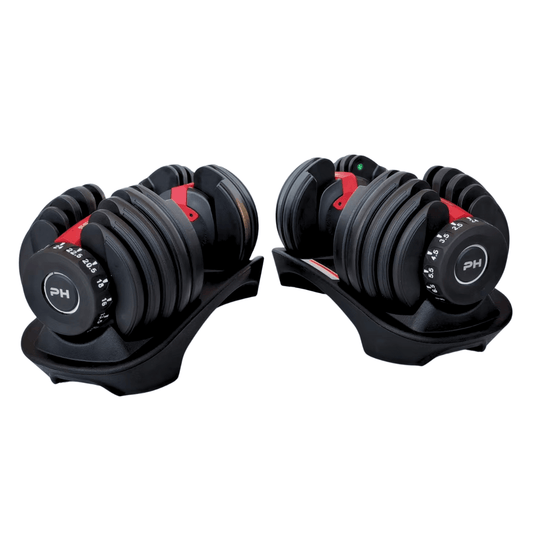 Verstelbare Dumbbells Set 24KG - Rood - PH Fitness